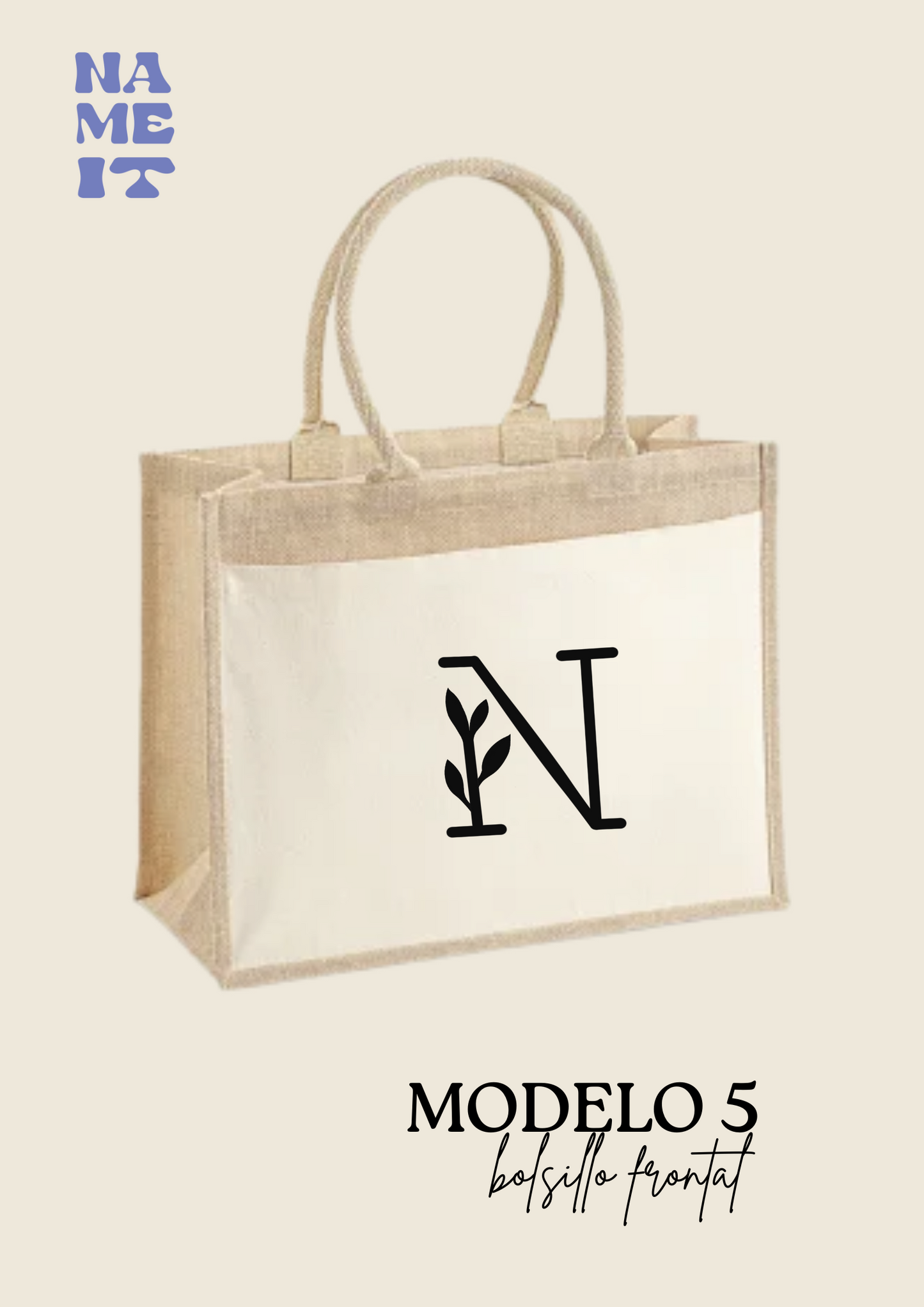 Personalized jute bag