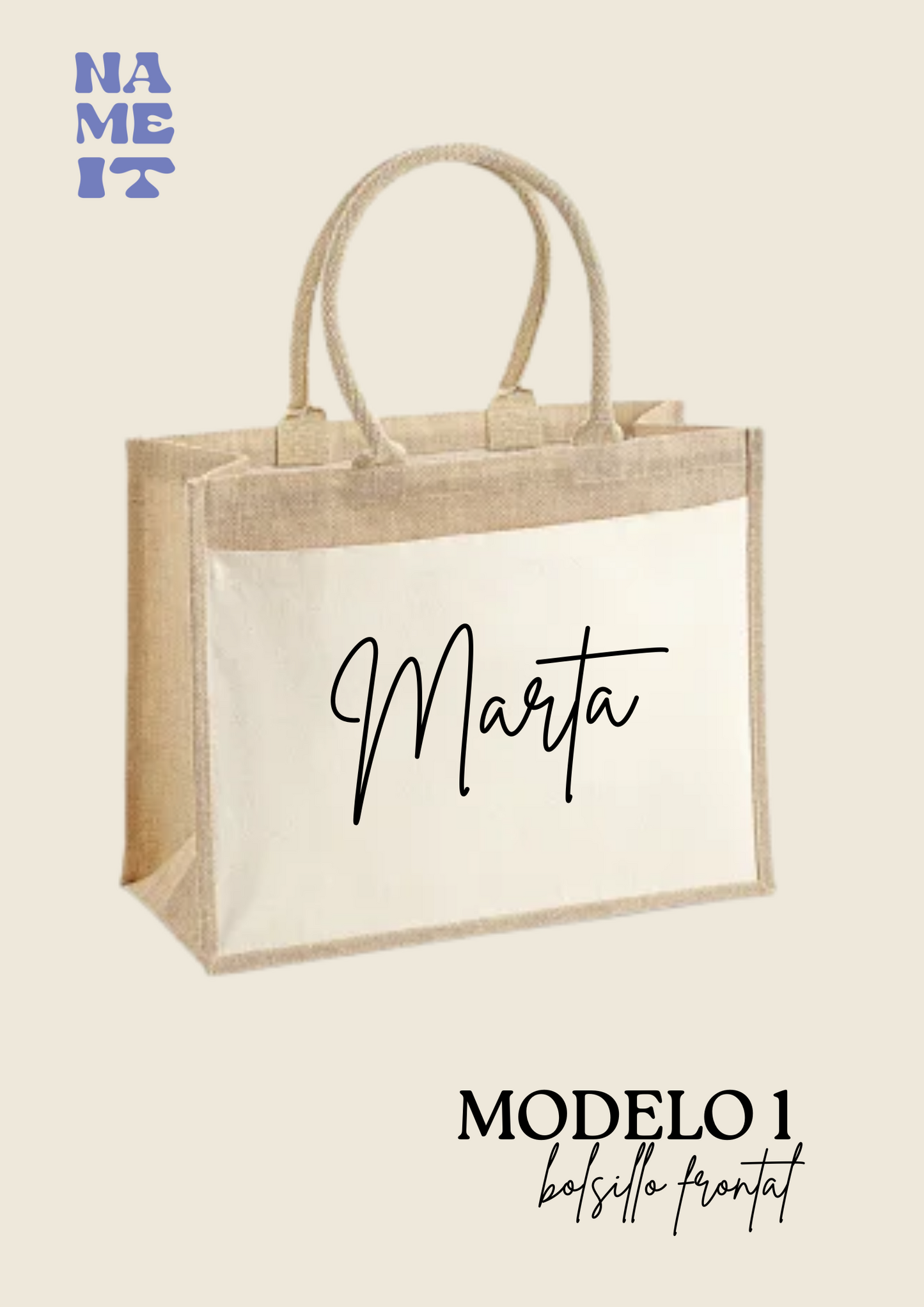 Personalized jute bag