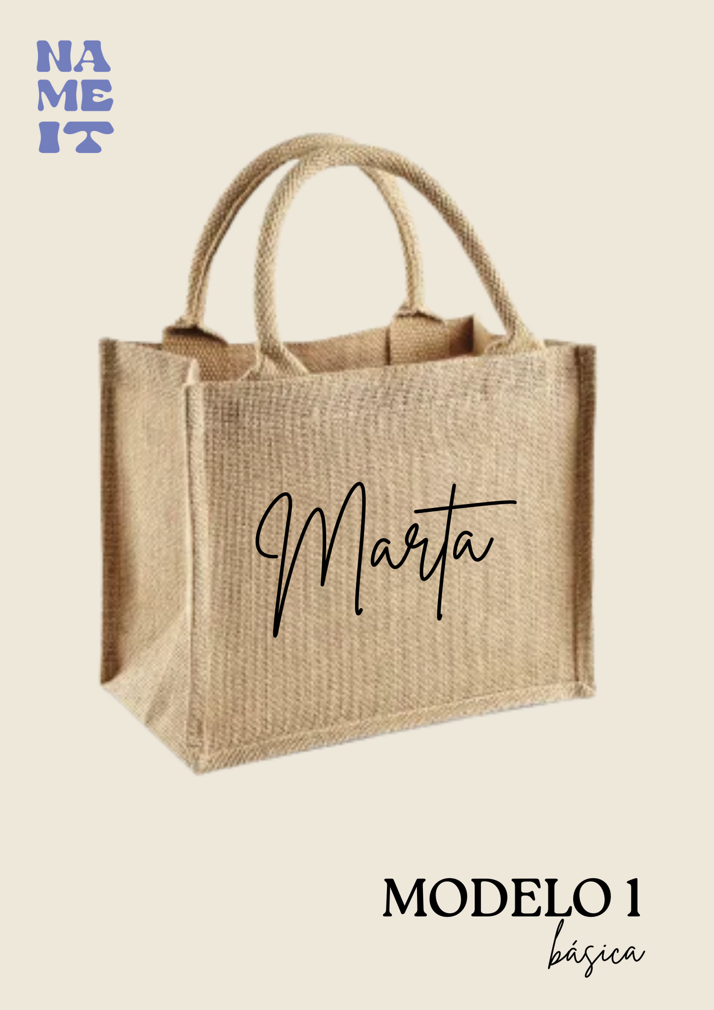 Personalized jute bag