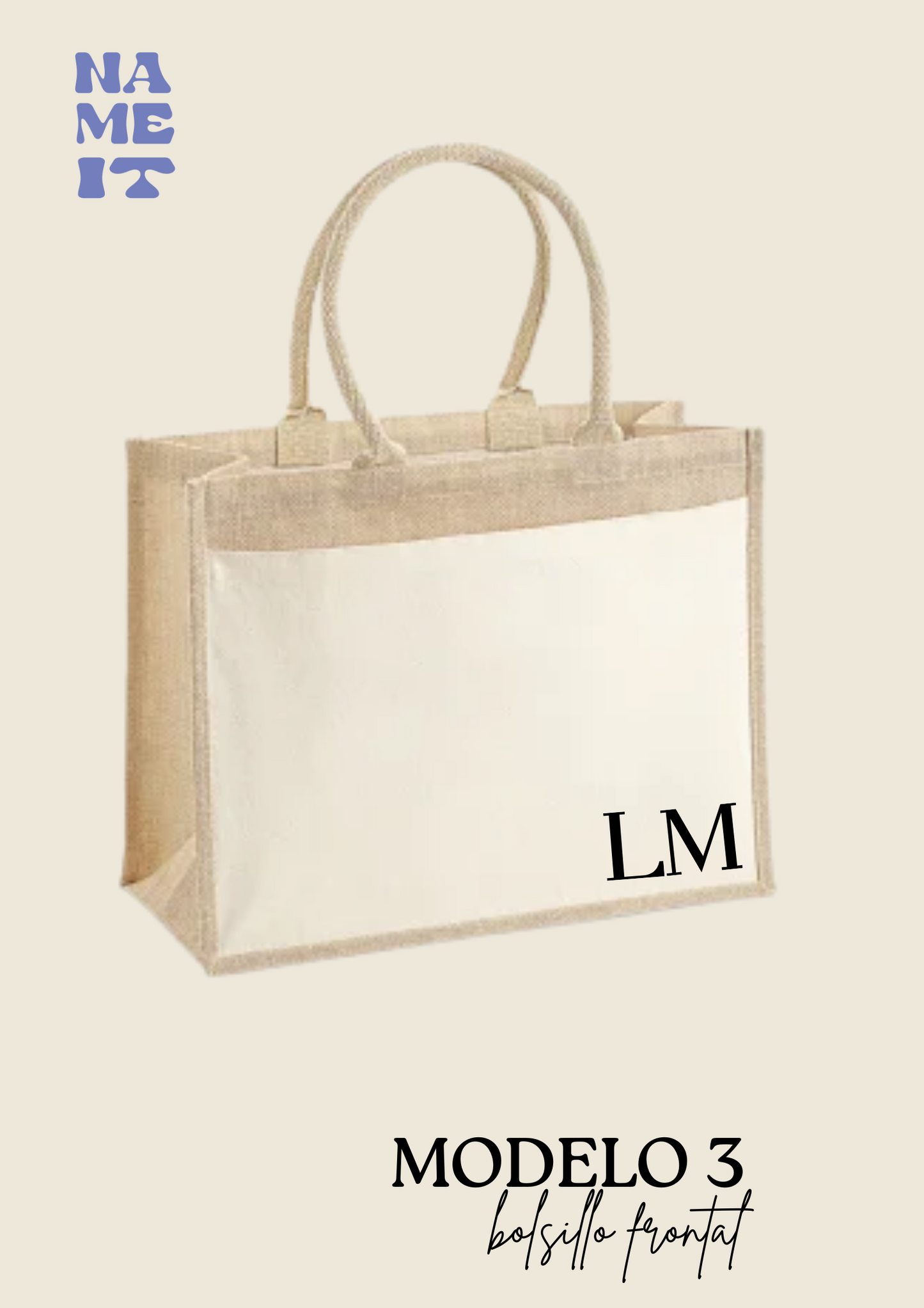 Personalized jute bag