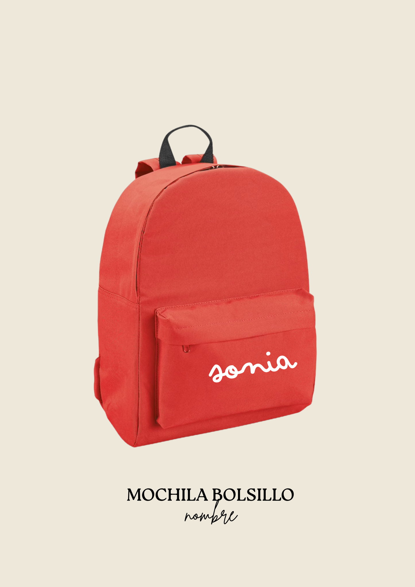 School backpack with pocket