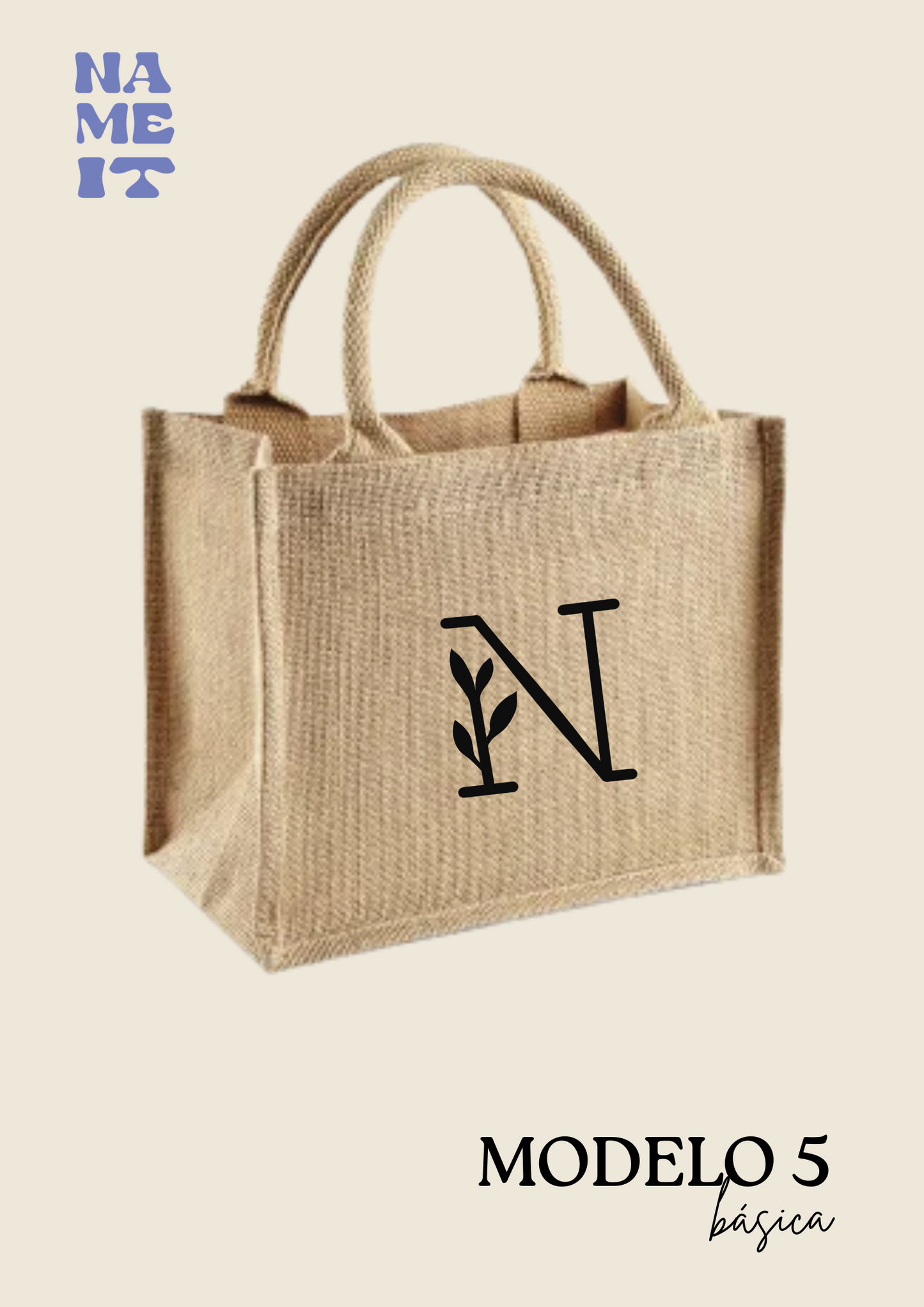 Personalized jute bag