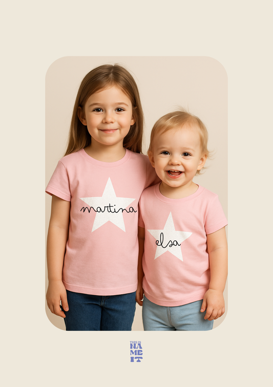 CAMISETAS A CONJUNTO -ESTRELLA ⭐