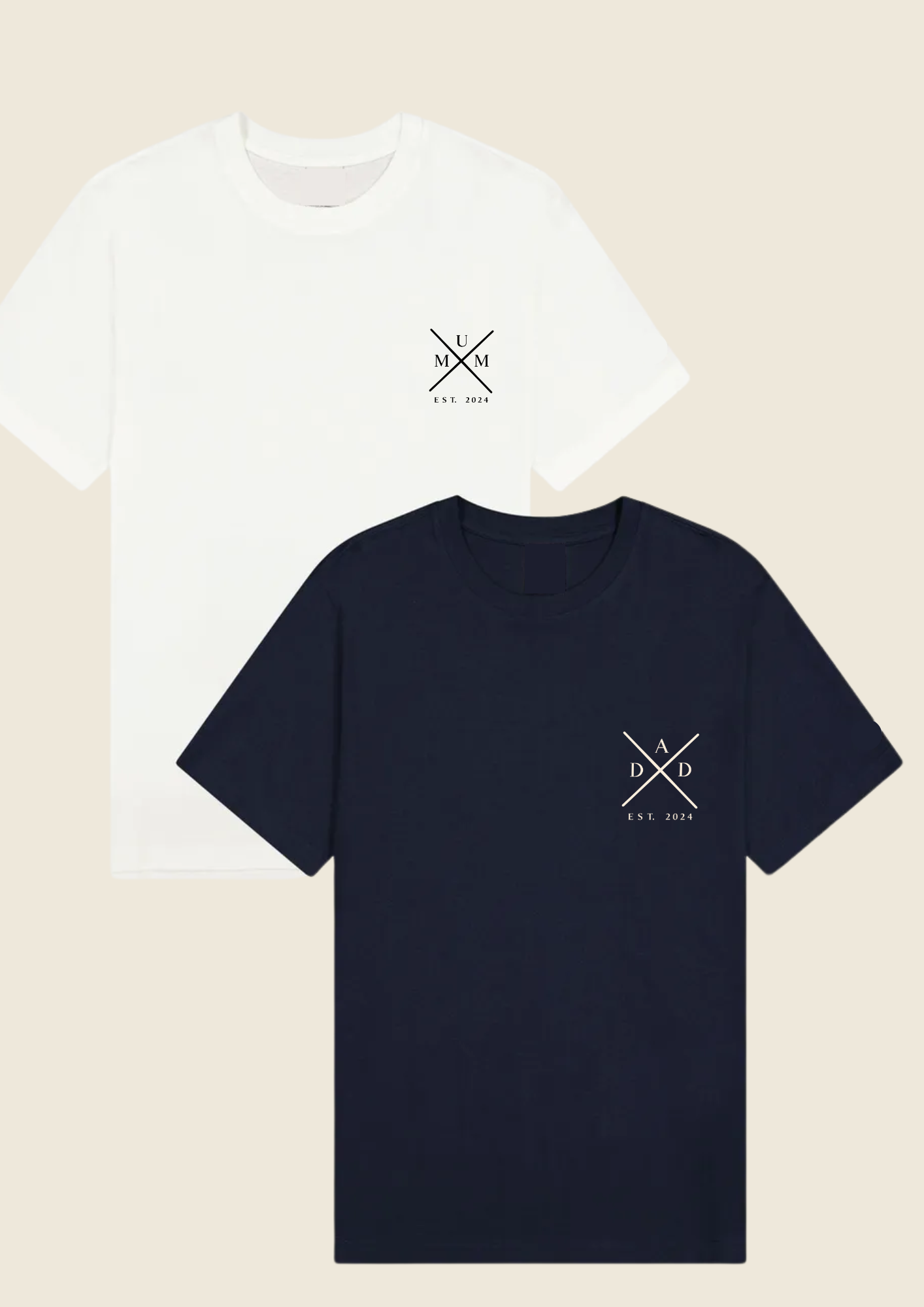 Personalized “MUM” &amp; “DAD” T-shirts