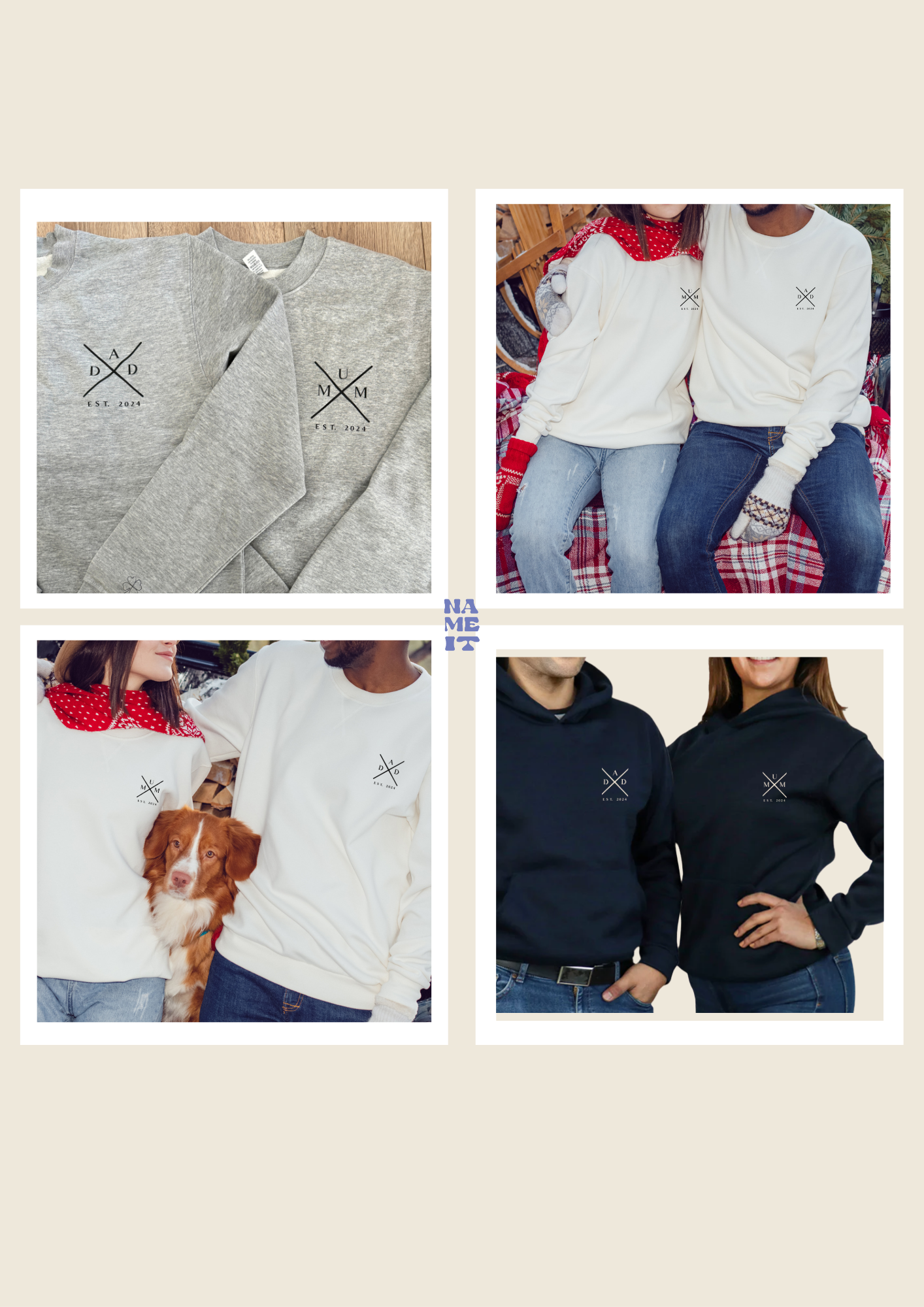 “Mum &amp; Dad” sweatshirts