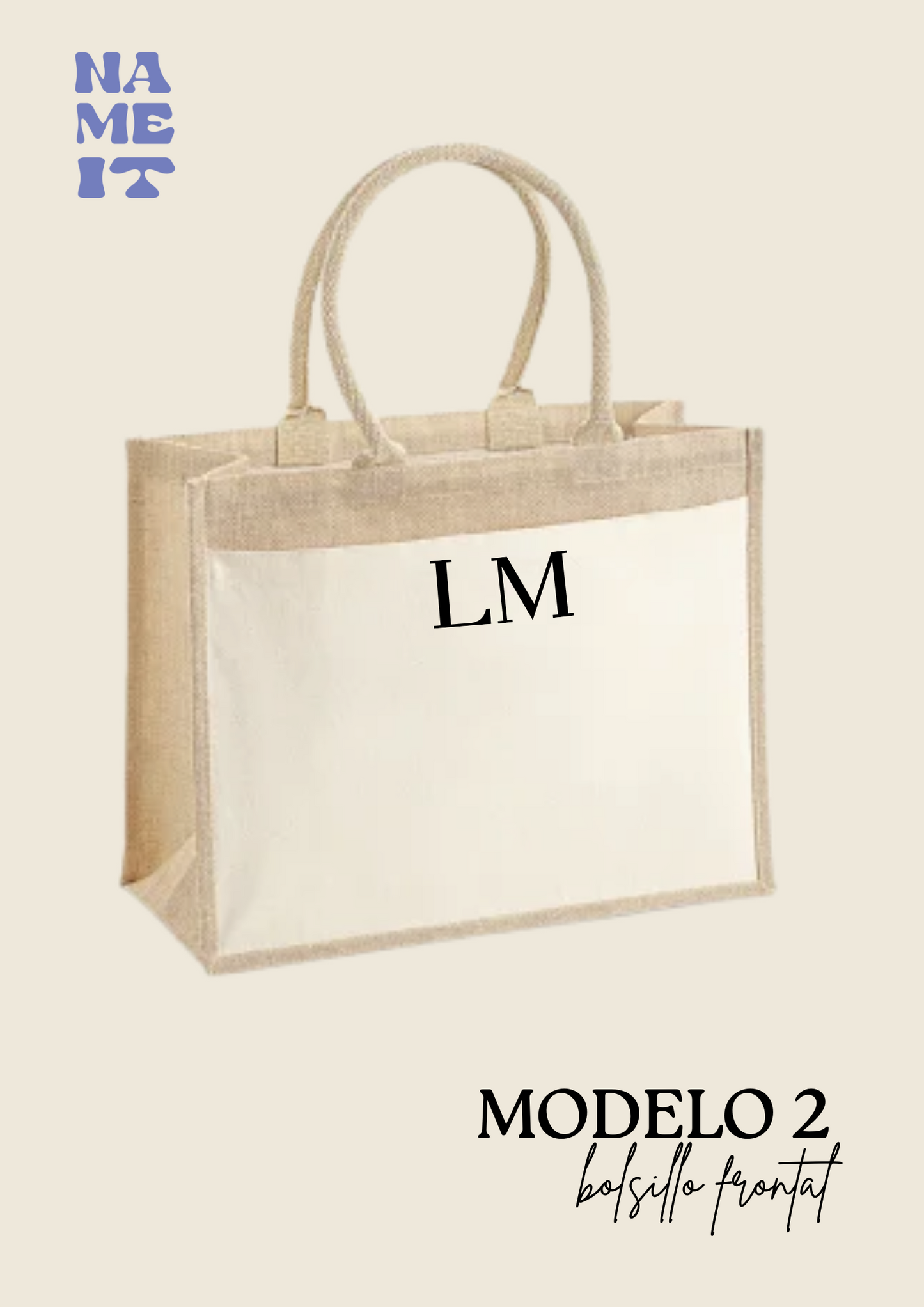 Personalized jute bag