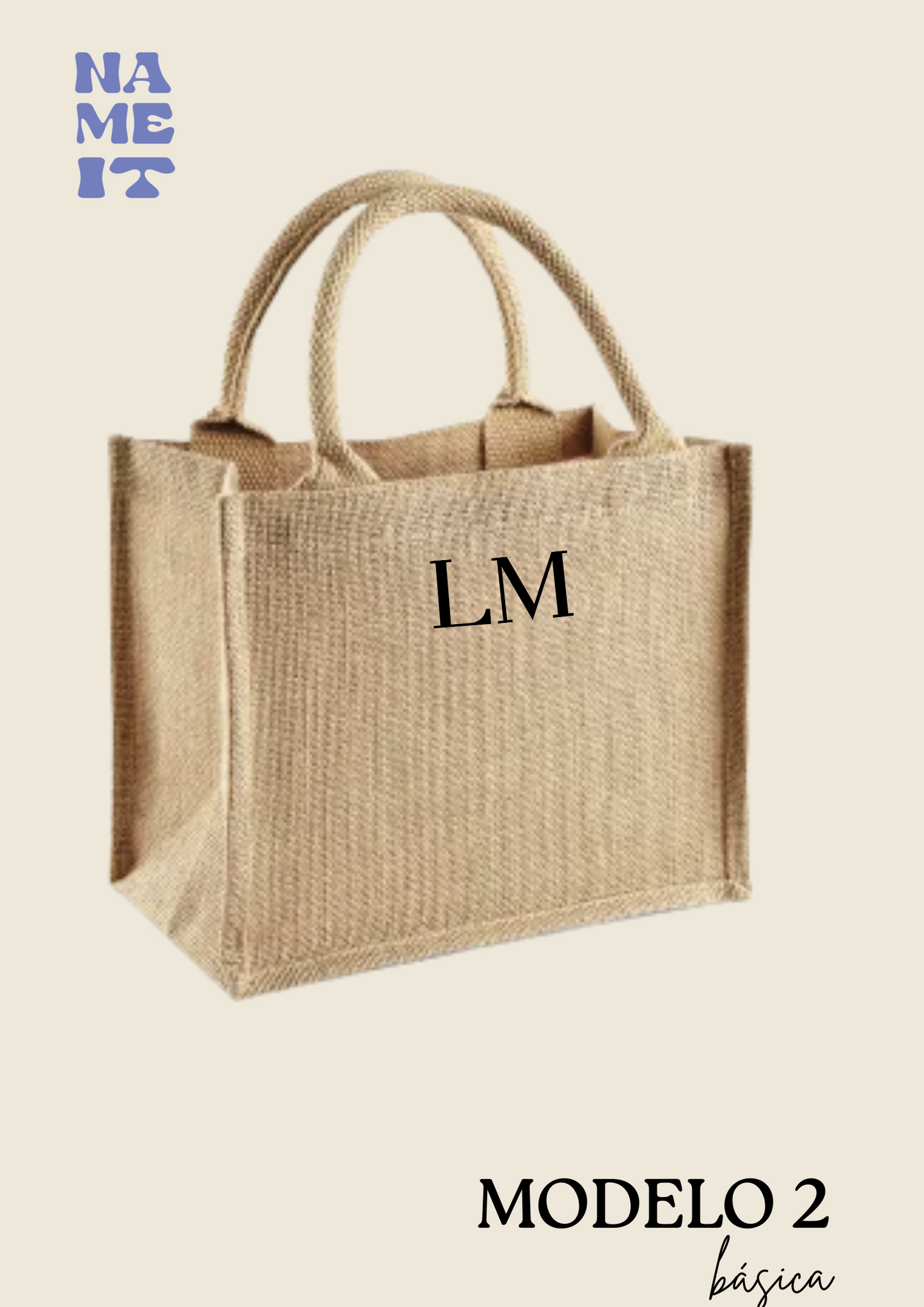 Personalized jute bag
