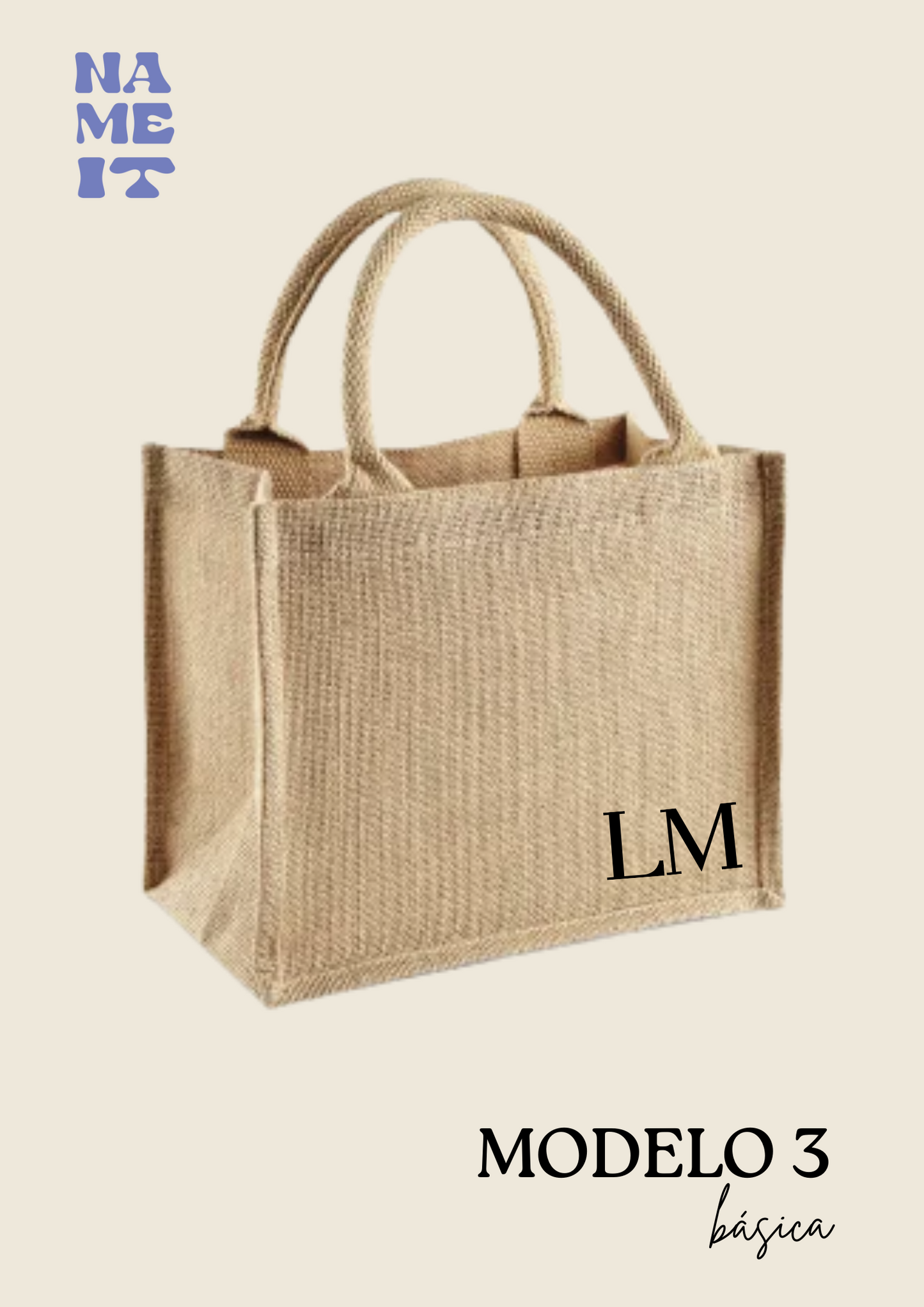 Personalized jute bag
