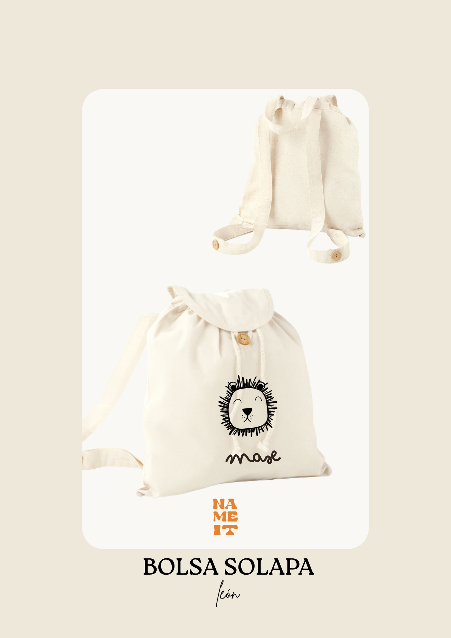 Children's backpack with flap
