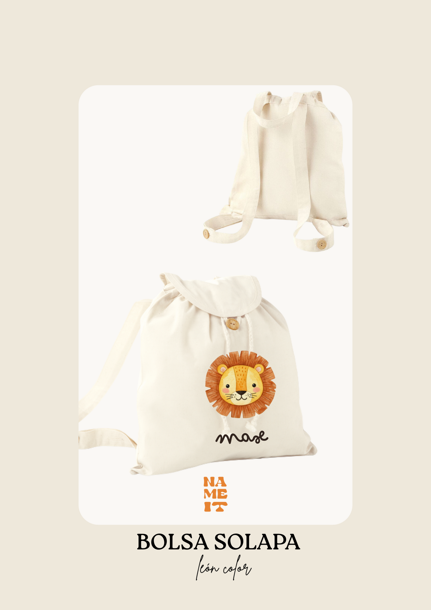 Children's backpack with flap