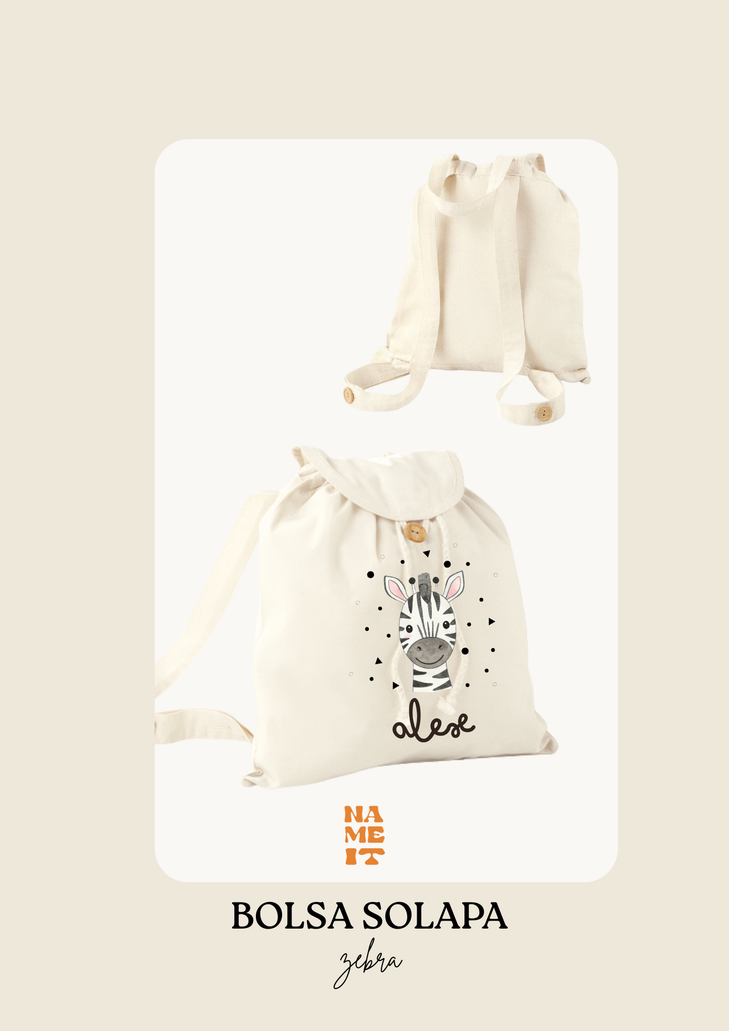 Children's backpack with flap