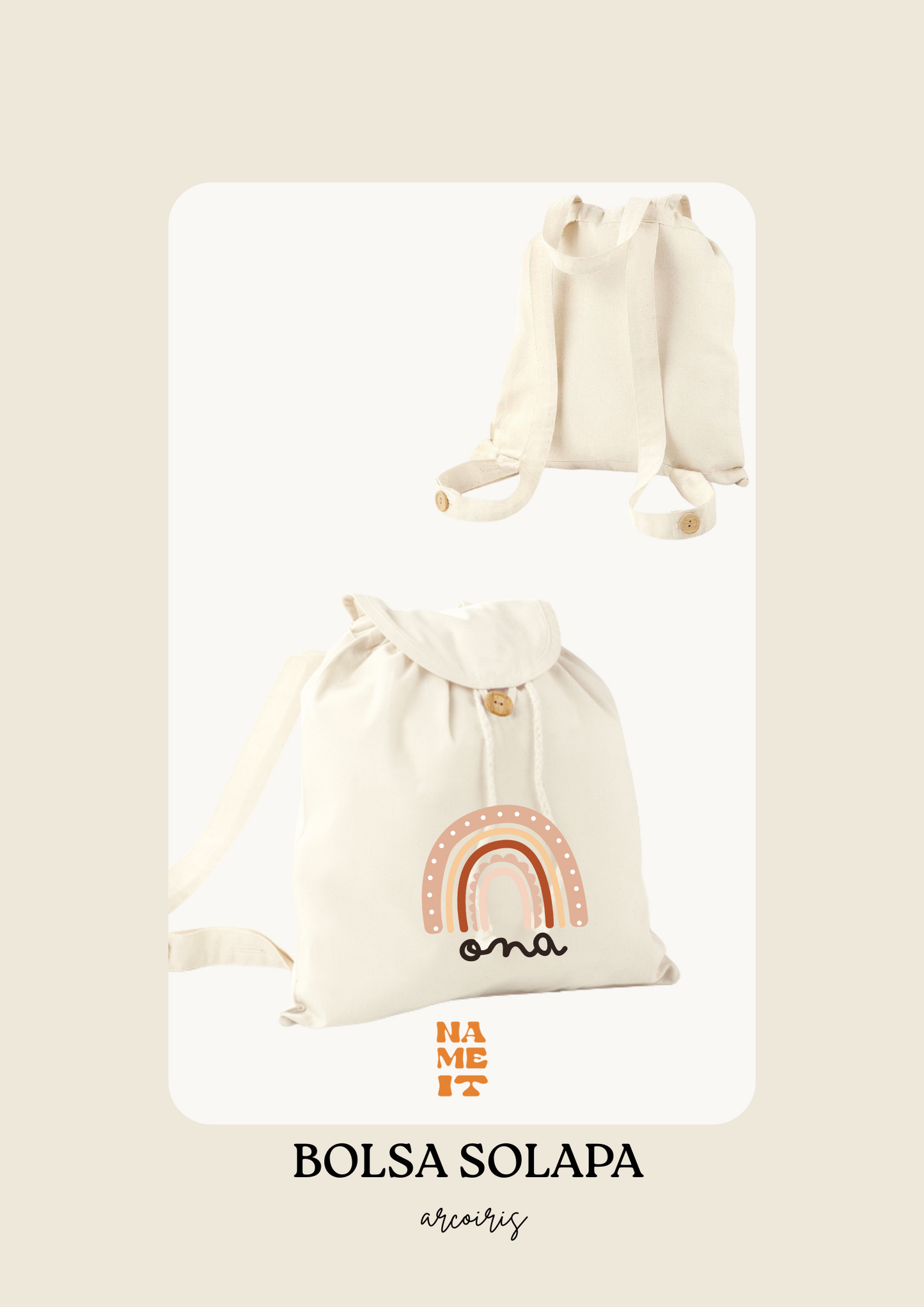 Children's backpack with flap