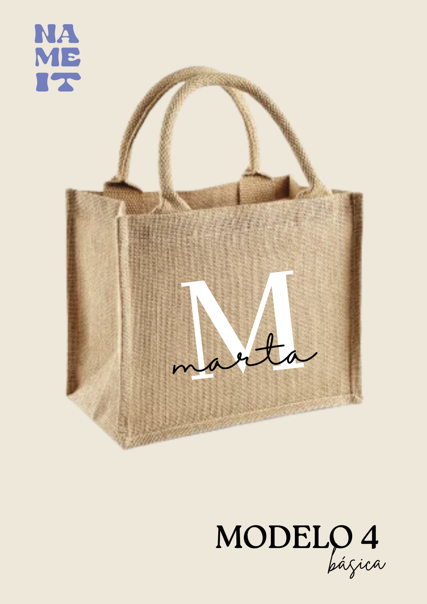 Personalized jute bag