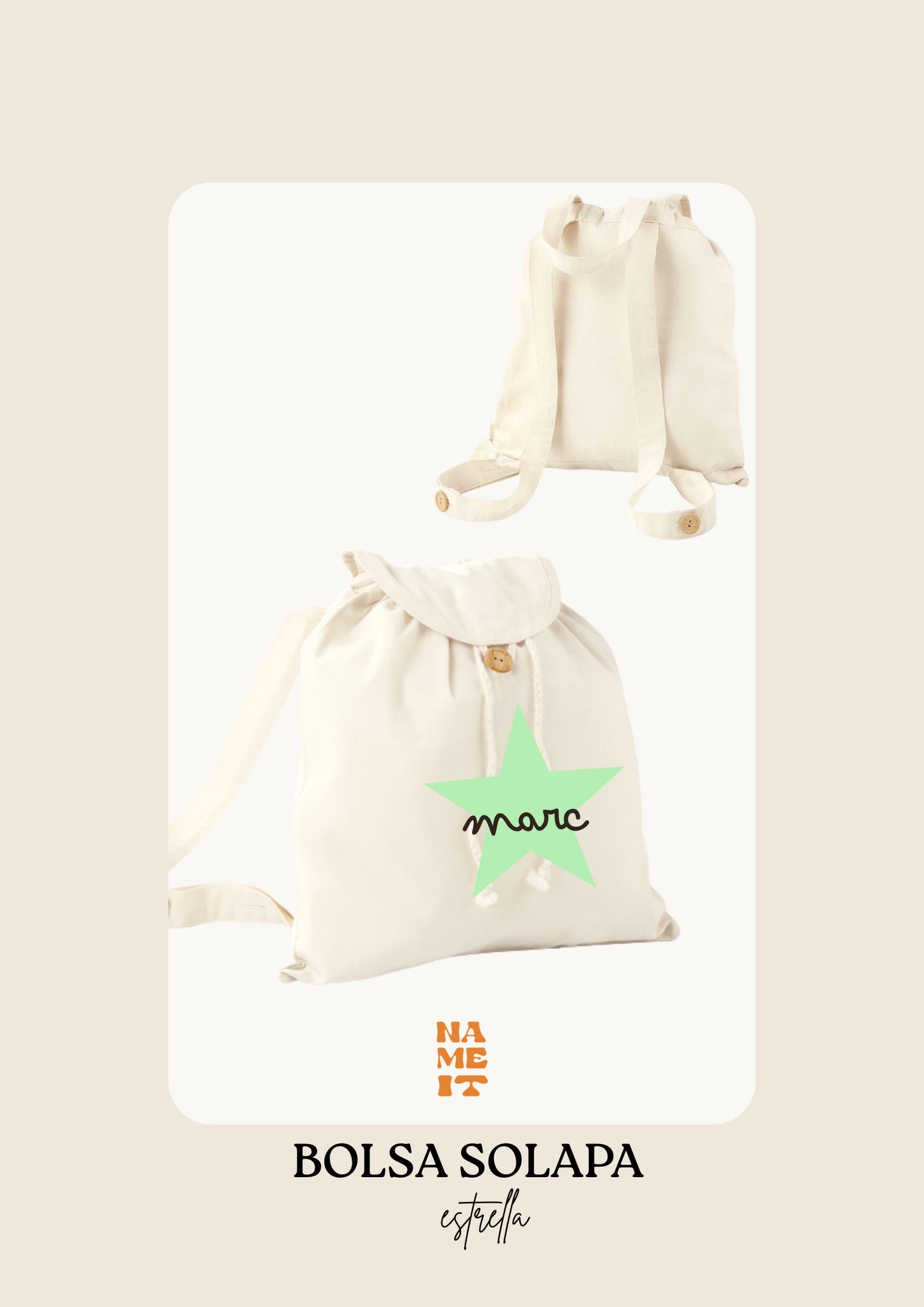 Children's backpack with flap