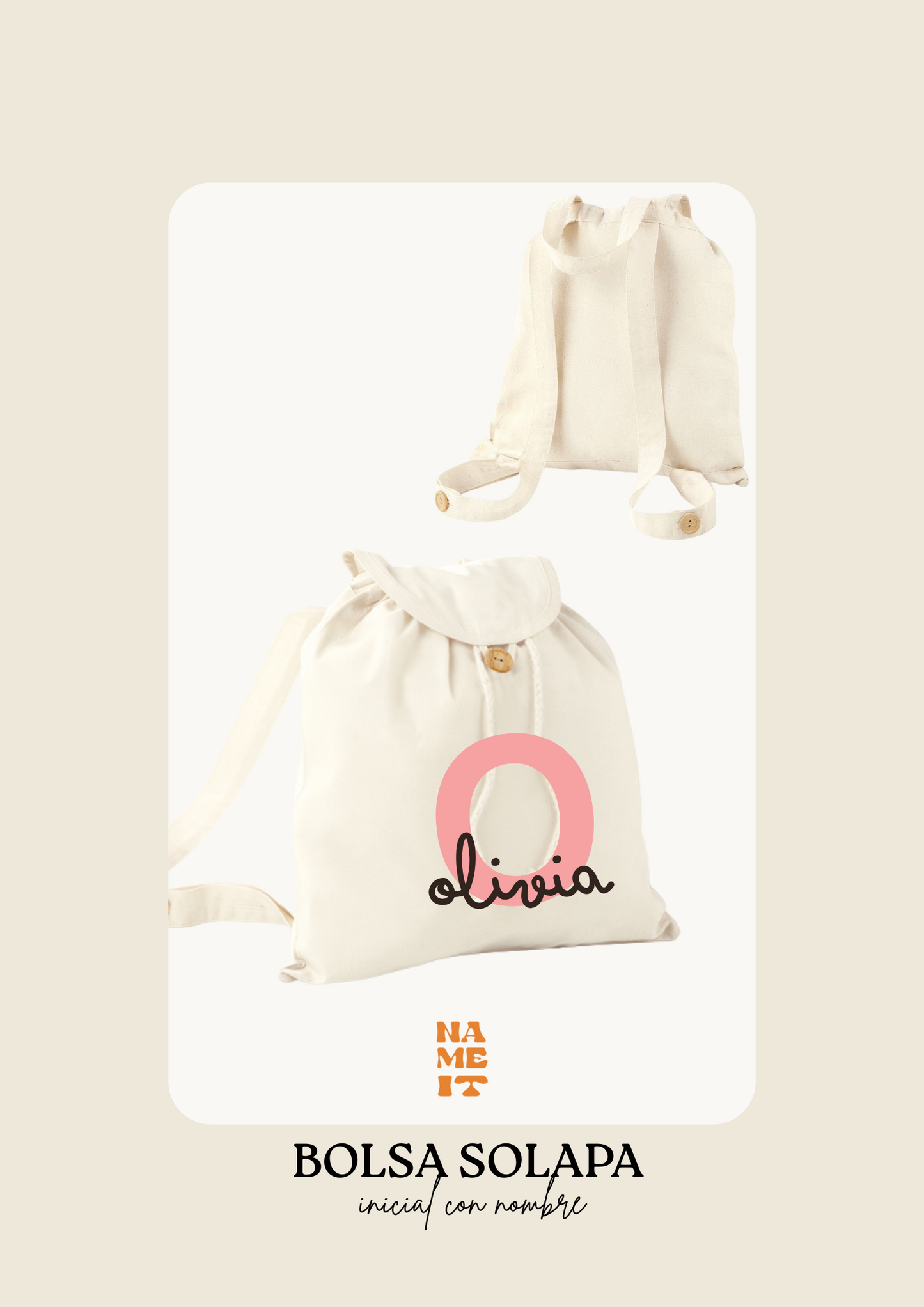 Children's backpack with flap