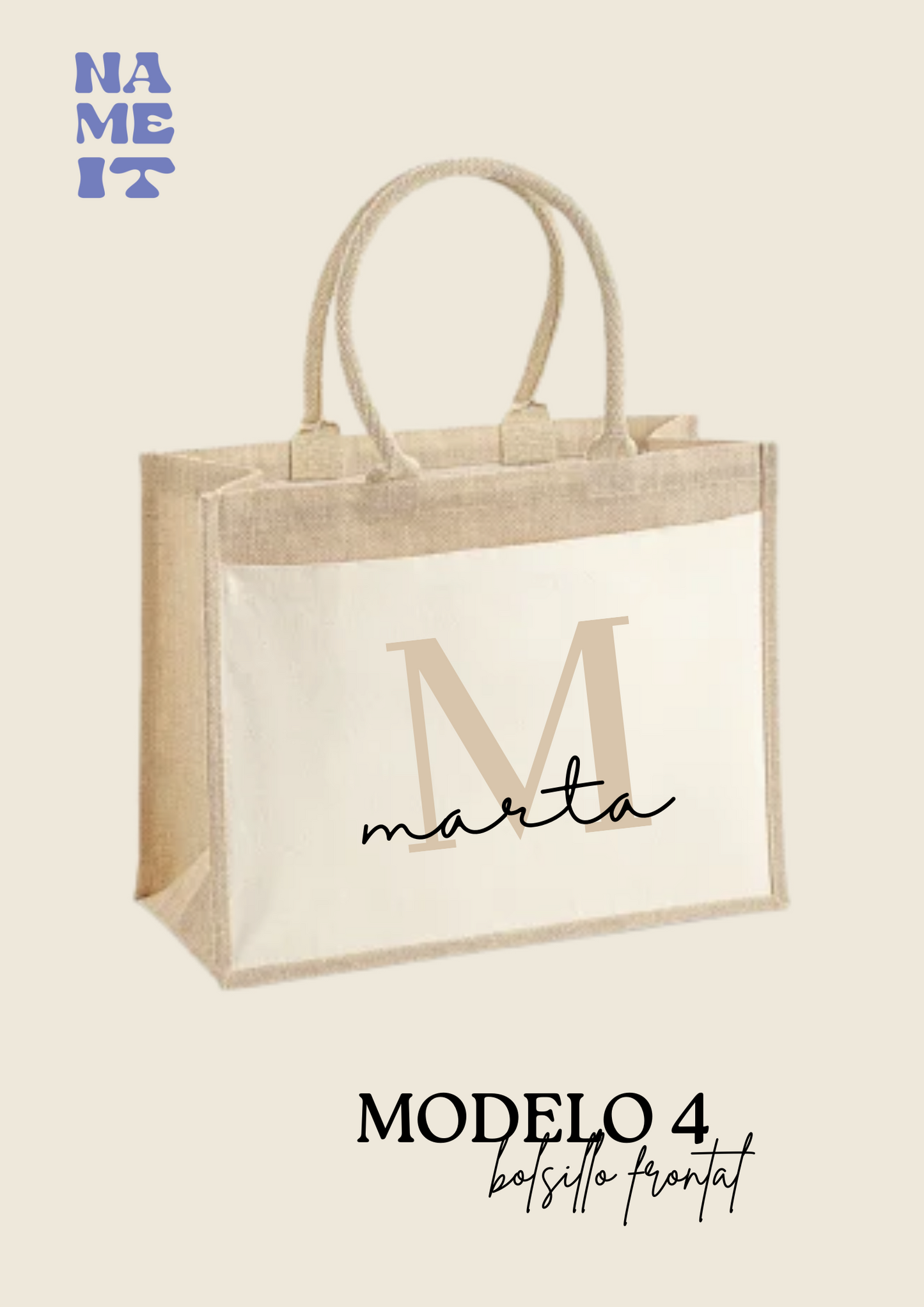 Personalized jute bag