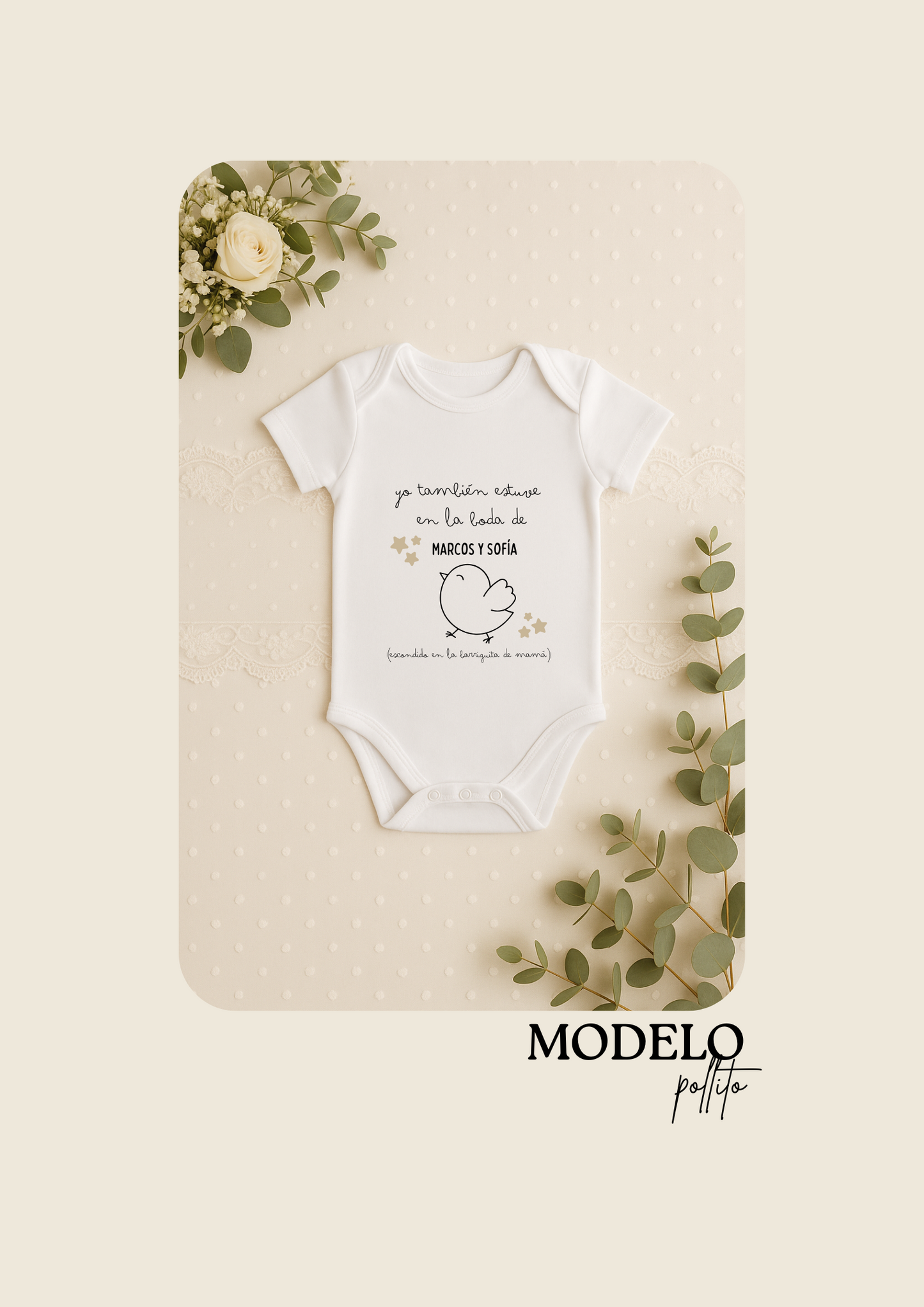 Baby bodysuit for wedding gift