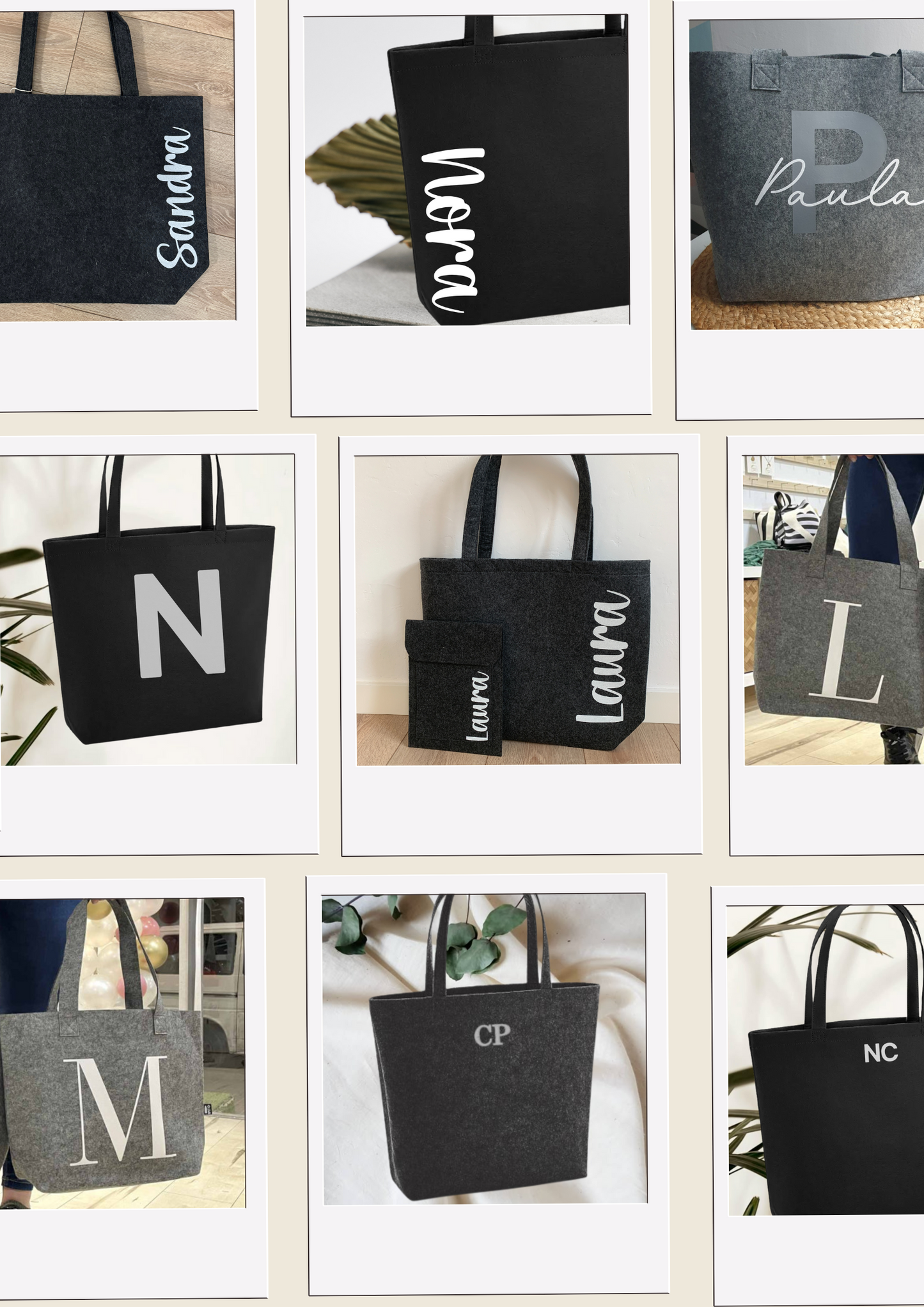 Personalized felt bag