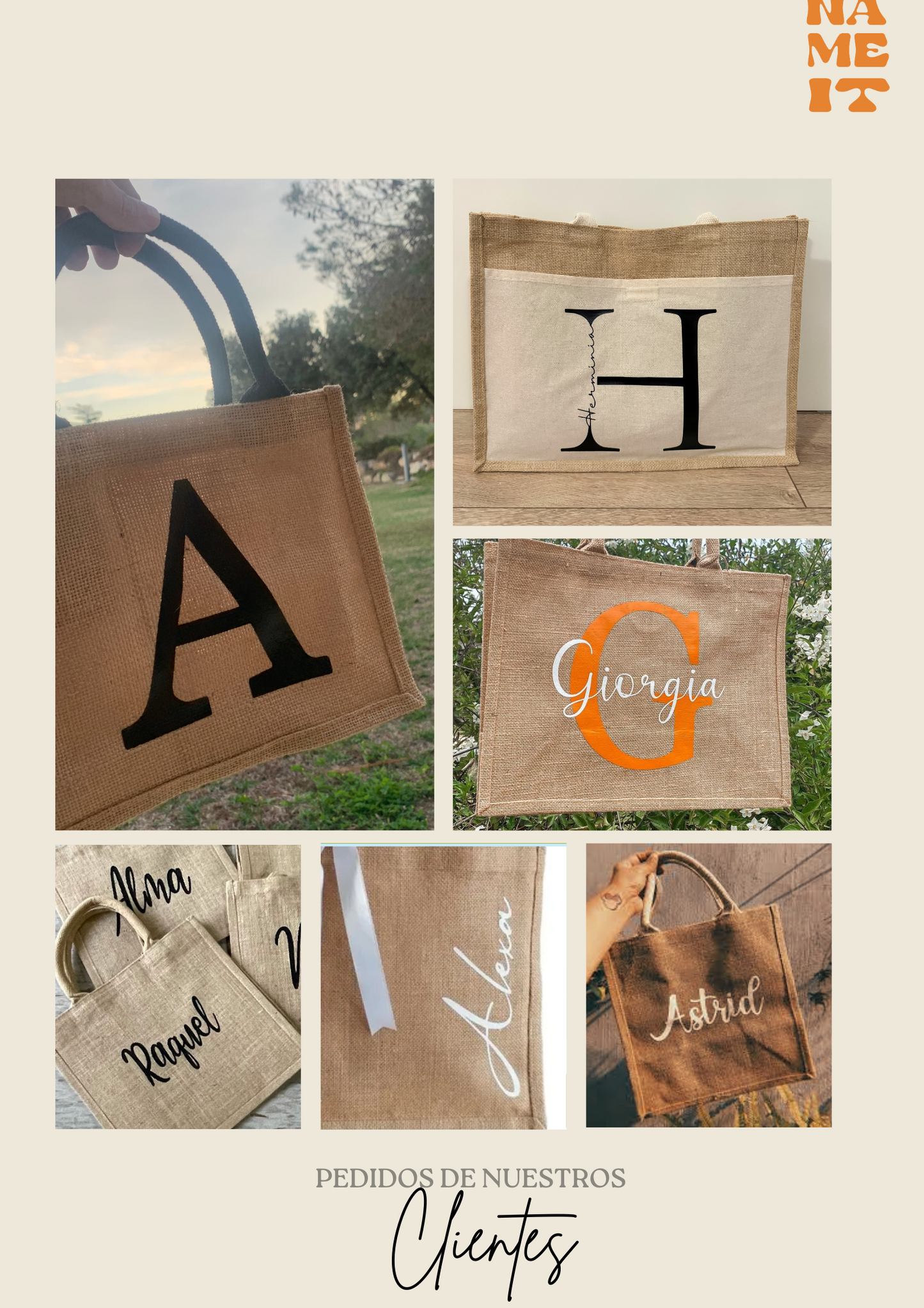 Personalized jute bag