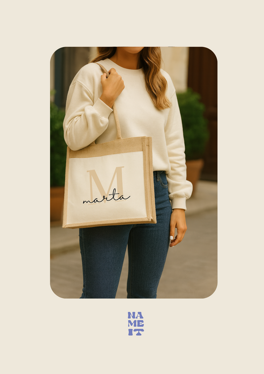 Personalized jute bag
