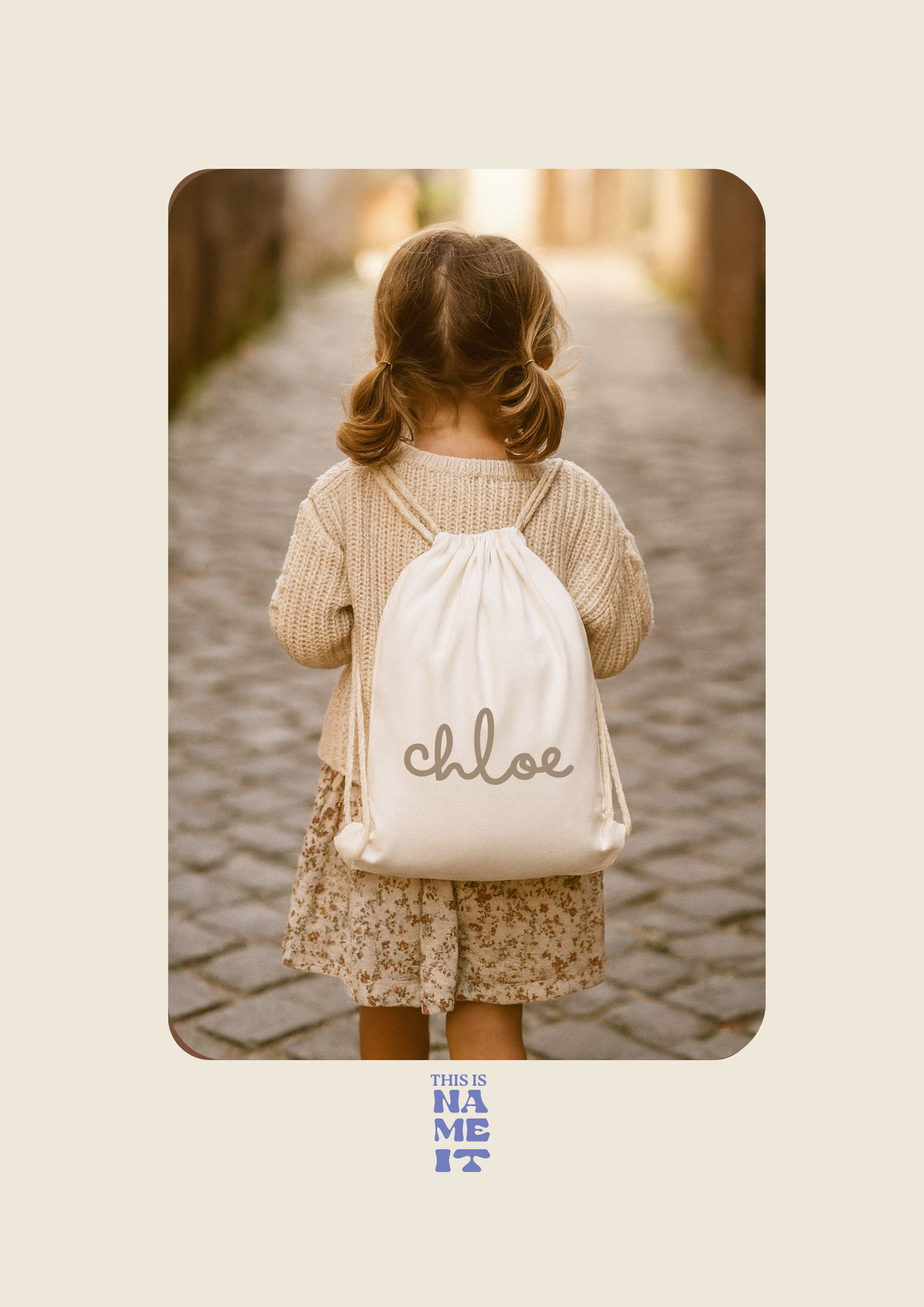 Personalized thread backpack