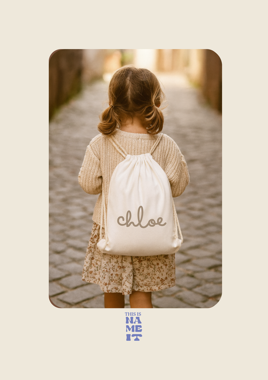 Personalized thread backpack
