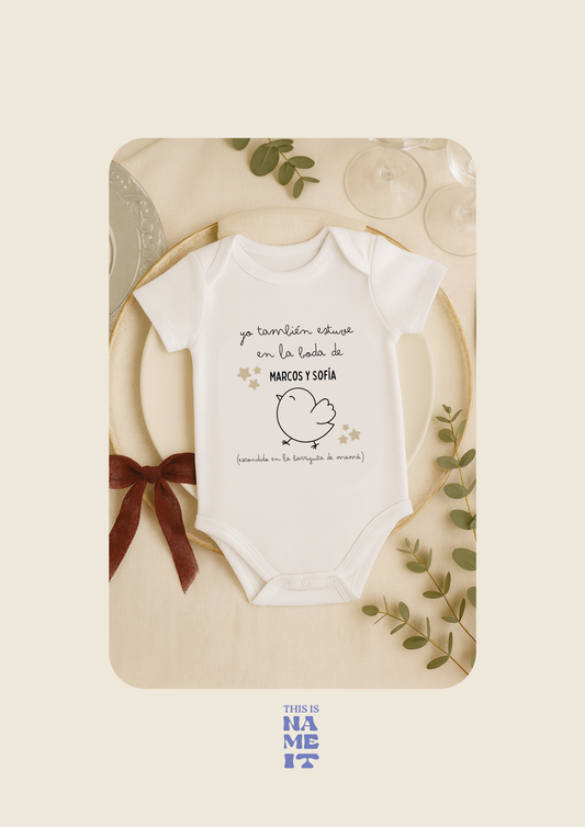 Baby bodysuit for wedding gift